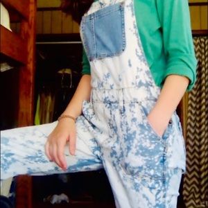 GAP acid wash denim overalls